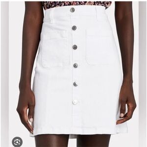NWT Veronica Beard Sz 0 Deena Patch Pocket Button-Front Denim Women's Skirt